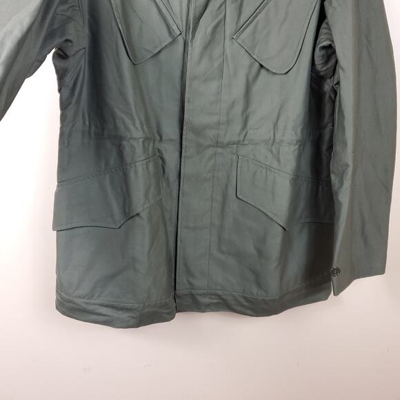 Vintage 1984 KL Army Surplus Green Cotton Utility Jacket Size S - Picture 6 of 12